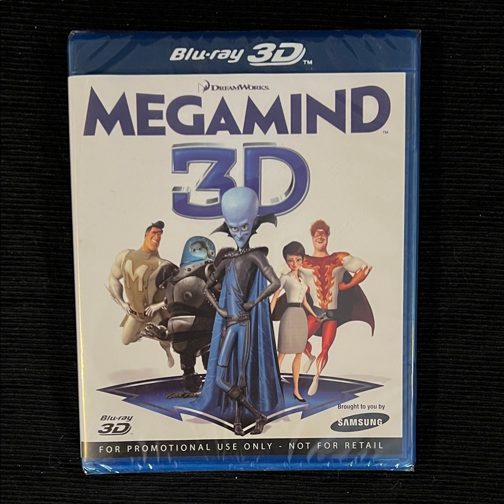 MEGAMIND 3D Blu-Ray Dreamworks rated PG NEW SEALED Samsung Promotional Animation